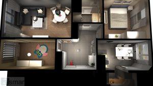 Wizualizacja mieszkanie wykonawca Asmar 47 300x169 Projektowanie łazienek i grot solnych